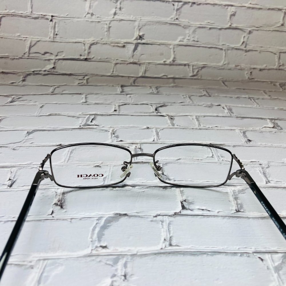 Coach Rectangular Silver Black Eyeglasses Glasses… - image 4